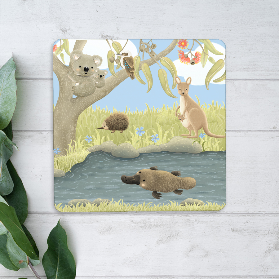 Australian animals coaster.