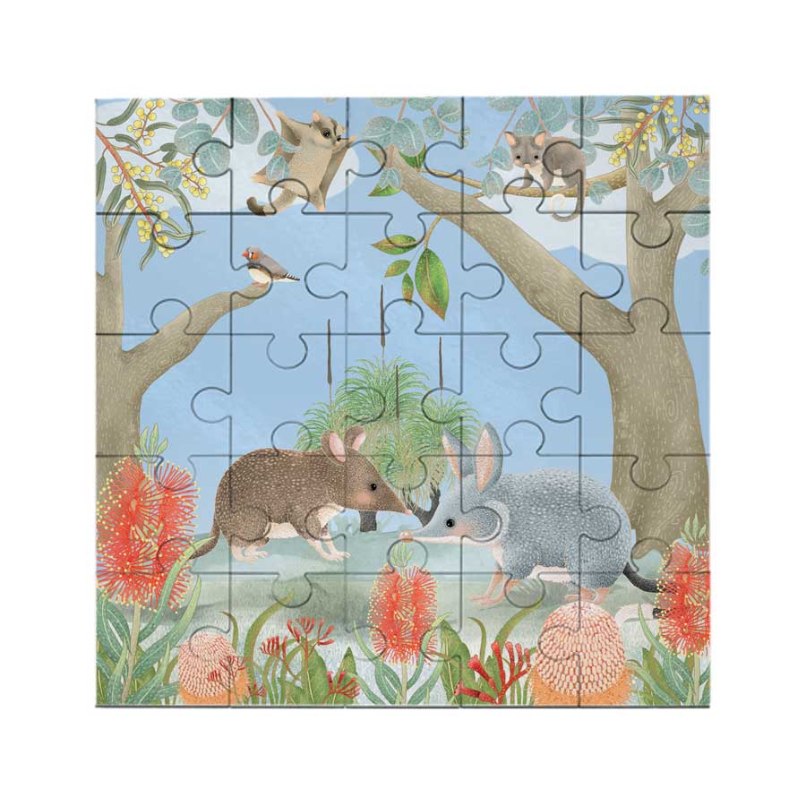 Australian wildlife 25-piece jigsaw puzzle.