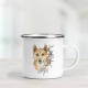 Enamel mug featuring a dingo.