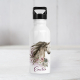 Personalised floral horse drink bottle.