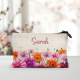 Personalised gerbera coin purse.
