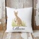 Personalised kids cushion featuring an illustrated kangaroo.