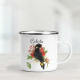 Personalised Yellow-tailed Black Cockatoo enamel mug