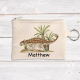 Personalised coin pouch featuring an Ankylosaurus