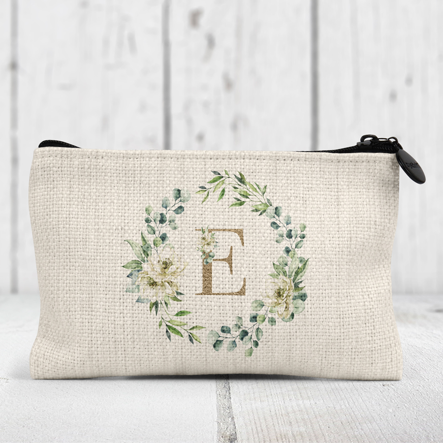 Personalised Coin Purse - Floral Wreath - Blue Box Gifts