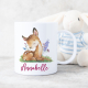 Personalised deer plastic mug.