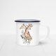 Personalised Enamel Mug - Giraffes