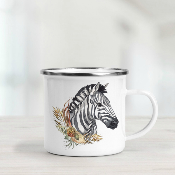 Personalised Enamel Mug - Zebra - Image 4