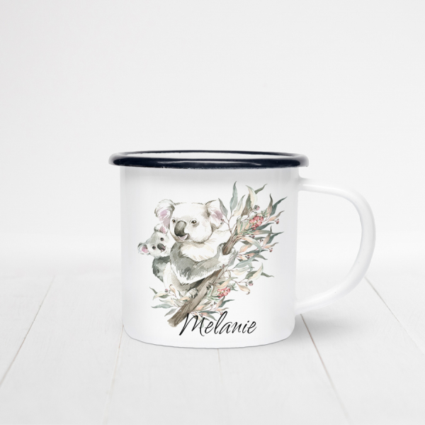 Personalised Enamel Mug - Koala and Joey - Image 2