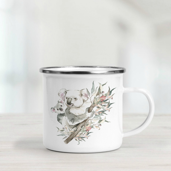 Personalised Enamel Mug - Koala and Joey - Image 3