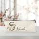 Personalised grey horse pencil case.