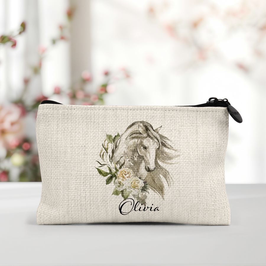 Personalised horse coin purse.