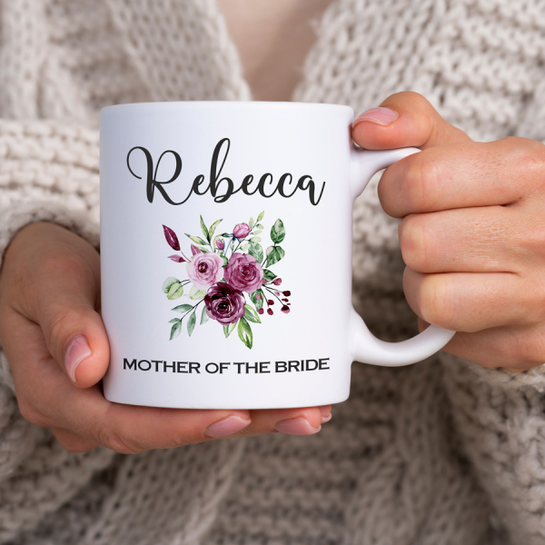 Personalised Mug - Mother Of The Bride - Rose Bouquet - Image 2