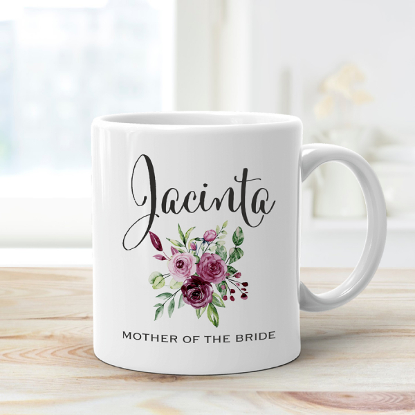 Personalised Mug - Mother Of The Bride - Rose Bouquet