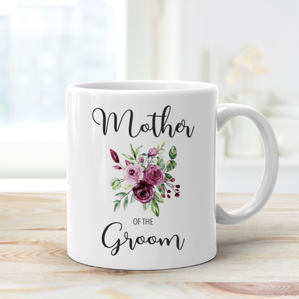 Wedding Mug - Mother Of The Bride - Rose Bouquet - Image 2