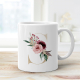 Personalised Initial Mug - Gold - Rose Bouquet