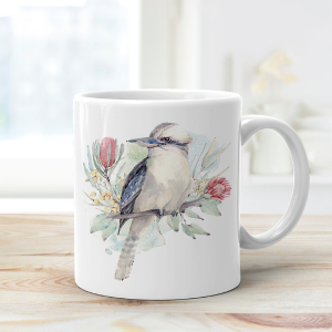 Ceramic kookaburra mug.
