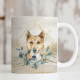 Ceramic mug featuring a dingo in a gold frame.