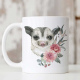 Ceramic mug featuring a sugar glider.