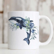 Orca Mug with Flowers (White)