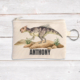 Personalised dinosaur coin pouch featuring featuring a helioceratops.