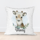 Cute reindeer sequin cushion with name.