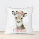 Personalised Reindeer with Bouquet Sequin Cushion Cover
