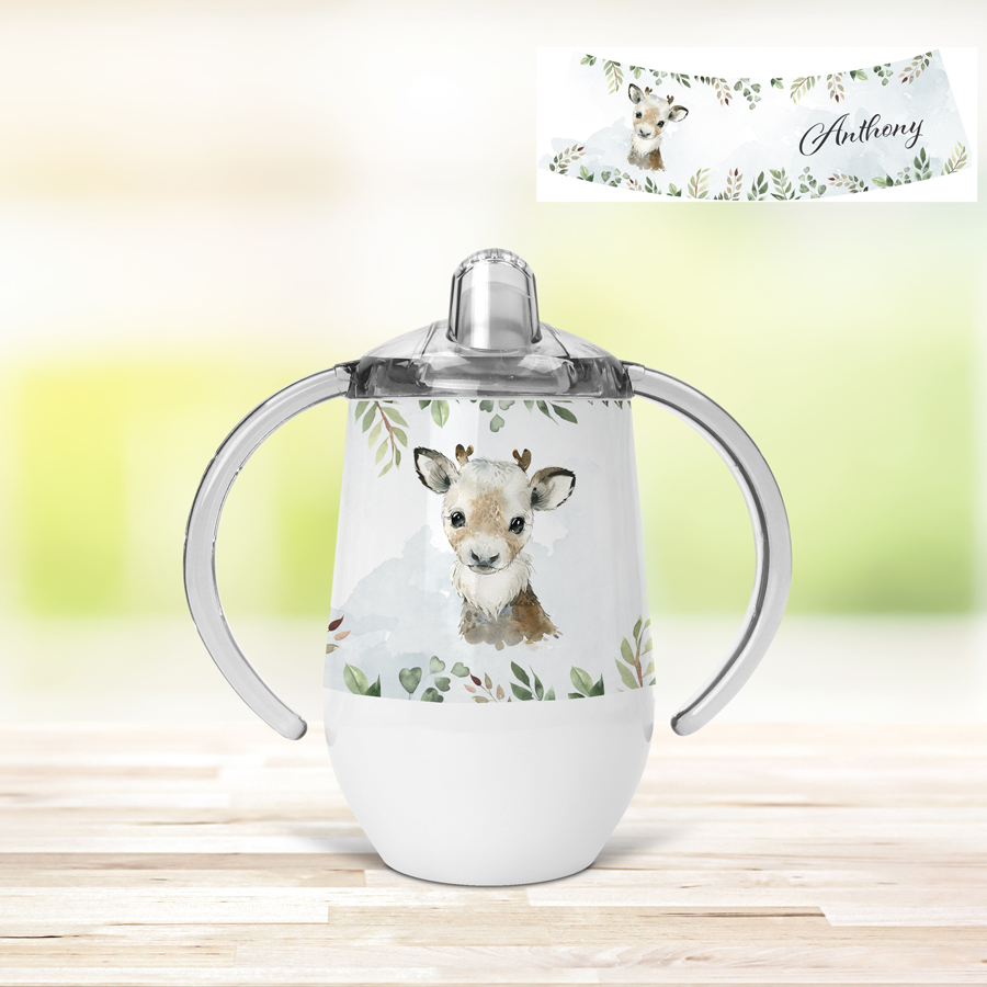 Personalised Reindeer Sippy Cup - Image 3