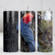 20oz skinny tumbler featuring a Gang Gang cockatoo.