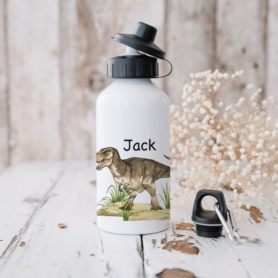 Personalised T-Rex Kids Water Bottle - Image 2