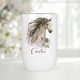 Personalised Floral Horse Wine Tumbler